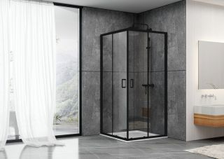 Душевой уголок ABBER Schwarzer Diamant 100x100см чёрный AG02100B